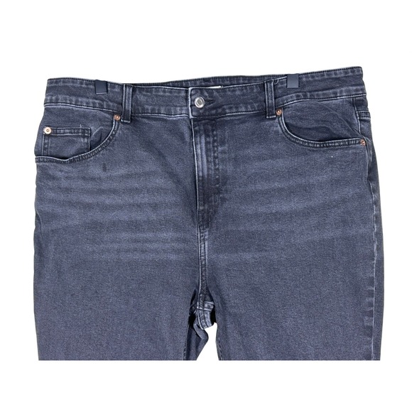 HM Womens High Waisted Skinny Jeans Faded Black Size 18 Tapered Leg Denim - Picture 9 of 13